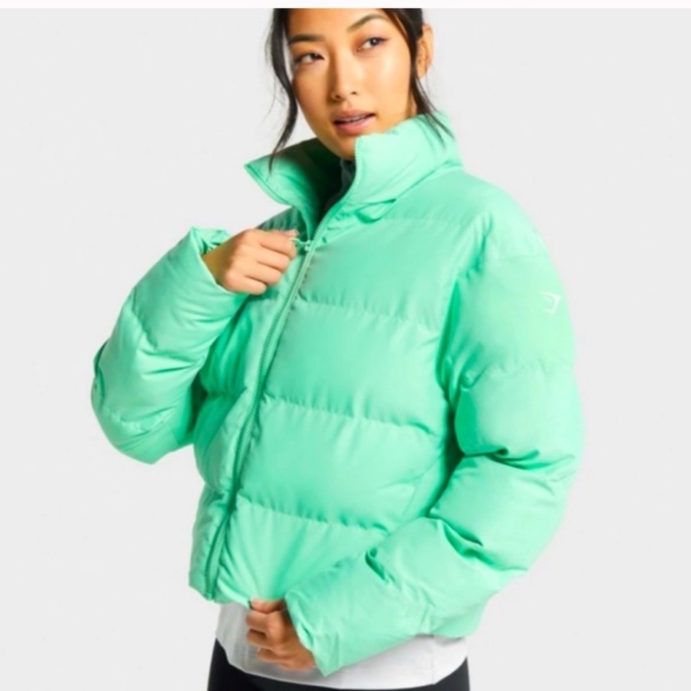Women's Mint Green Puffer Jacket